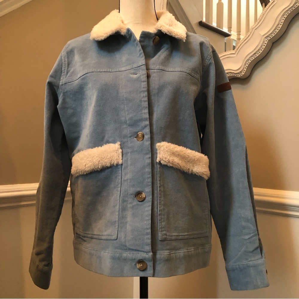 Roxy Blue Corduroy Jacket Size Medium New with Tags.